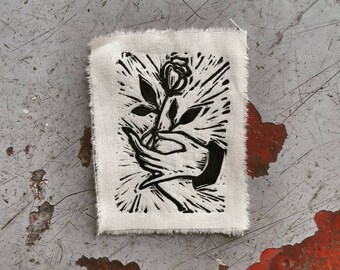 Linocut - art - patches - patch - romantic