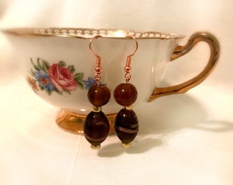 Glittery Gold Swirl Earrings
