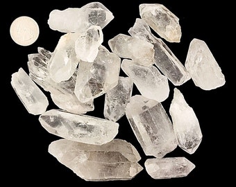 1 Pound of Natural Brazilian Quartz Points - Chakra, Reiki, Crystal Healing