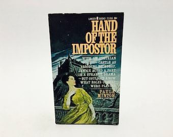 Vintage Gothic Romance Book Hand of the Imposter by Paula Minton 1965 Paperback