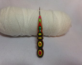 Loom hook - 1 Handmade Too Shay Knitting Loom Hook Handle Color Wood medium size handle