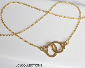 Handcuff Necklace, Gold Necklace
