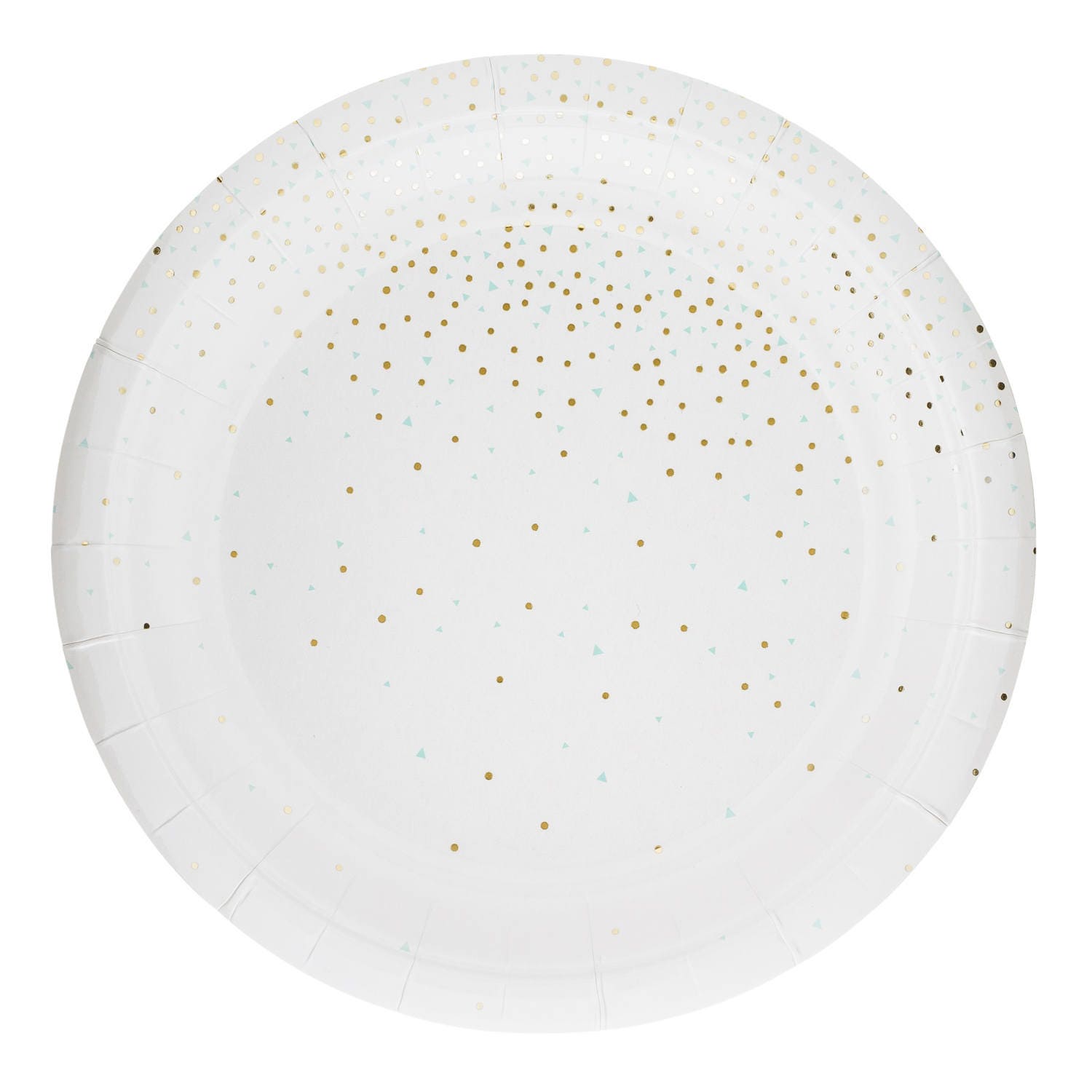 Mint Paper Plates Gold Paper Plates Metallic Gold Confetti