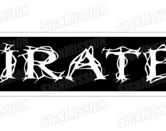 PIRATE Street Sign jolly roger skull crossbones gift