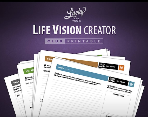 Life Vision Creator - CLUB Printable Exercise