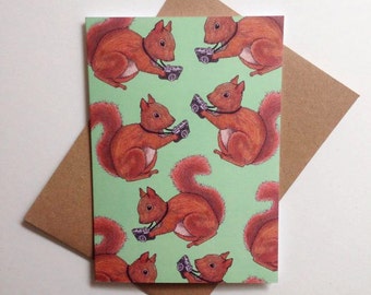 Squirrel Photographer Greeting Card