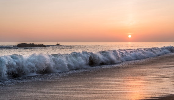 DORSET SUNSET. Seascape Print, Dorset Coast, Sunset Picture, Jurassic Coast, Photographic Print