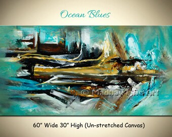 Large abstract painting, Painting on canvas, Wall art, Abstract canvas art, Original painting, Size 60'' x 30''