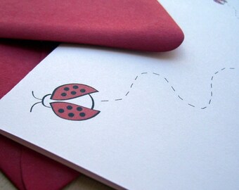 Folded Cards Set - Ladybug