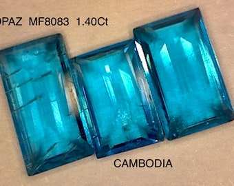 TOPAZ NATURAL MINED x 3 Gemstones Total 1.40Ct MF8083