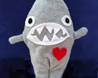 Sloan ~ The Shark Bummlie ~ Stuffing Free Dog Toy ~ Ready To Ship Today