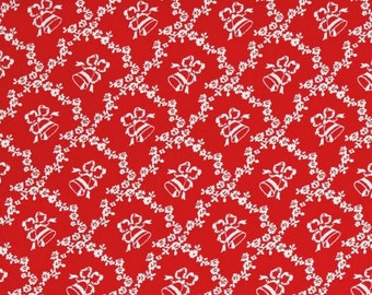 Windham Fabrics. Storybook Christmas. Lattice with Bells - Cotton fabric BTY - Choose your cut