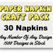 30 DECOUPAGE NAPKINS, DISCOUNT Package. Choose Any Number of Any Designs Up to 30 Napkins. 1500 Designs in Stock.