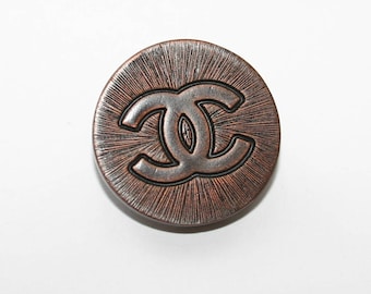 RUSTIC CHANEL BUTTON With cc Logo...20 mm