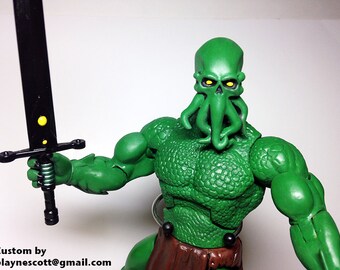 CUSTOM 6" Cthulhu "Cthu-Loo" Lovecraft Action Figure HeMan MOTUC Mythic Legions