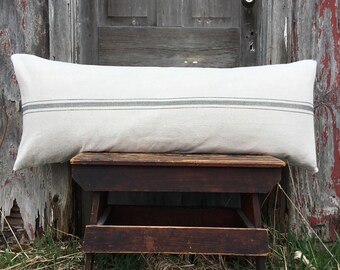 French Grain Sack Style Body Pillow Cover