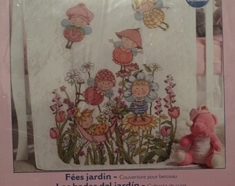 Bucilla Garden Fairies Crib Cover Kit