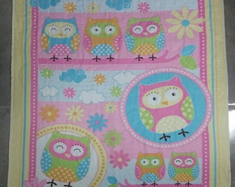 Owl quilt, Baby quilt/blanket, Flower quilt, Animal quilt