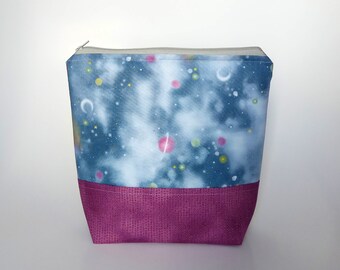 Small Knitting Project Bag, Galaxy Project Bag, Crafter Project Bag, Sock Knitting Bag