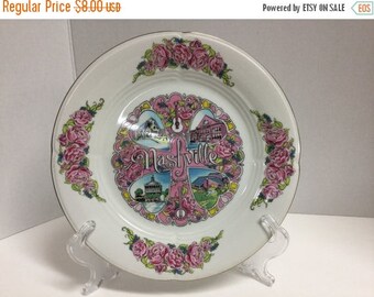 Sale Vintage Nashville Souvenir Plate Gold Trim