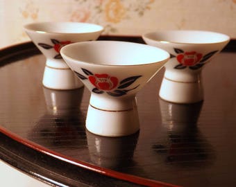 Vintage Ozeki Sake Cups, Vintage, by Tajimi - Set of 3