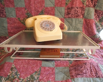 Original Vintage Wall Mounted Telephone Shelf - c. 1960's