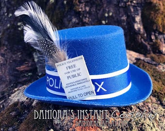 Dr. Who Tardis inspired Miniature Top Hat Fascinator
