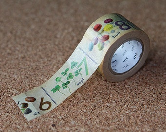 Number - Japanese Washi Paper Masking Tape, mt ex, Card Decoration, Planner, Journal, Wrapping, Colorful Kids Art Design Sticker, MTEX1P65