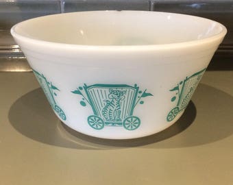 Vintage Federal Glass Tiger Circus serie nesting mixing bowl