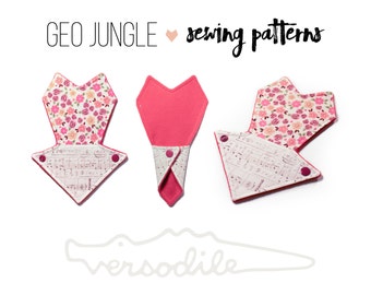 Cloth Pad Sewing Pattern | 7" Thong Liner | Geo Jungle Collection