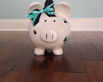 Piggy Bank, Customized Bank, Large Piggy Bank, Nursery Decor, Baby Shower Gift