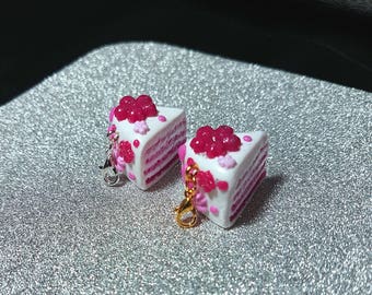 Cute polymer clay sakura cake planner-knitting charm/ cell phone charm/ necklace