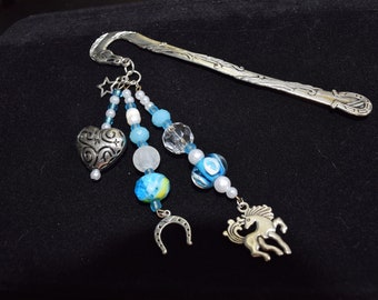 Whimsical Blue Shepherd Hook Bookmark