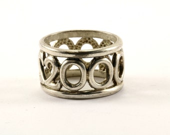 Vintage Millenium Design Ring 925 Sterling Silver RG 2717