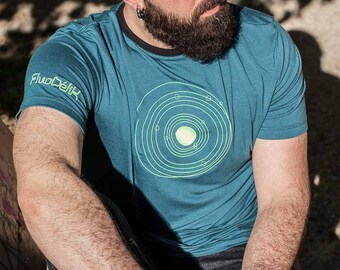 T-shirt man made in France Crop Circles, solar system.