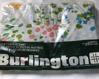 Vintage Burlinton Twin Flat Sheet