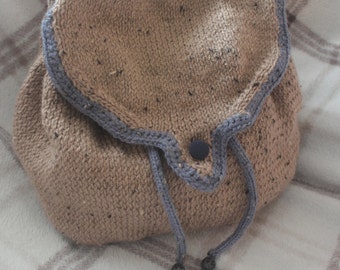 hand knitted rucksack