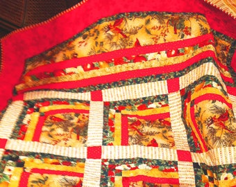 Cozy Holiday Season Lap Quilt