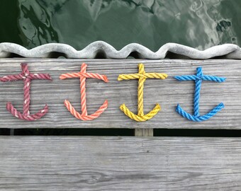 Anchor Ornament - recycled lobster rope
