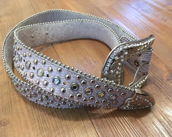 Genuine Leather Glitzy Cowgirl Belt