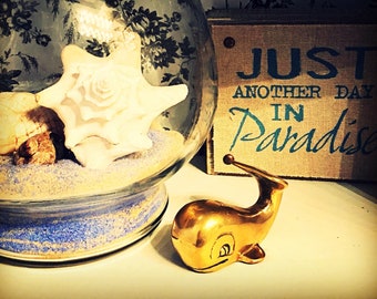 Vintage Brass Whale Collectible Figurine