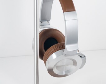 Modern Headphone Stand | PERCH V1.0 | Solid Peruvian Walnut & Aluminum |