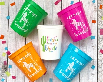 Let's Get Smashed | Let's Fiesta | Fiesta Bachelorette Party | Bachelorette Party Cups | Bachelorette Stadium Cups | Fiesta Cups | Pinata