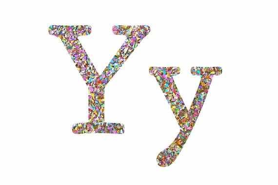 items similar to glitter letter y resin letter filled