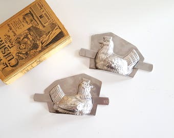 Cuisine de campagne Français de moule chocolat Vintage poule savon bonbon ou bougie moule bricolage pouces