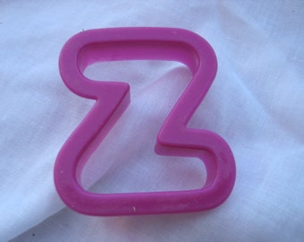 Purple Plastic Cookie Cutter Letter Z