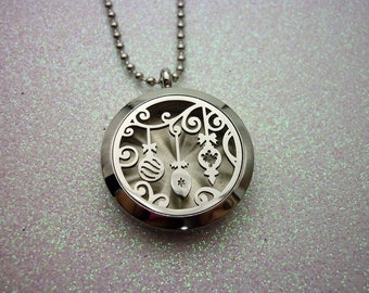 Aromatherapy Locket - Stainless Steel Diffuser Necklace - Essential Oil Locket Diffuser Locket - Aromatherapy Jewelry Oil Diffuser