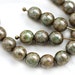 6mm druk Czech glass beads, Green Picasso luster beads, round spacers - 30Pc - 1765