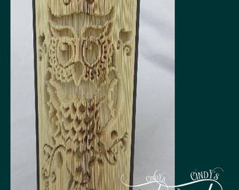 Folded Book Art Pattern Owl Fancy Pattern Owl Pattern Book Folding Pattern Book Sculpture Book Origami Owl Gift Book Folding Art