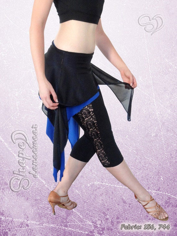 Reversible doublelayer hip skirt / belly dance overskirt